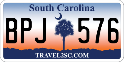 SC license plate BPJ576