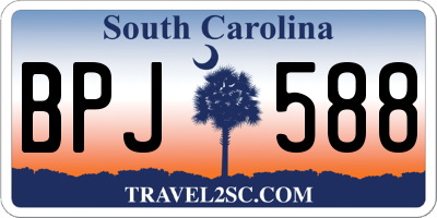 SC license plate BPJ588