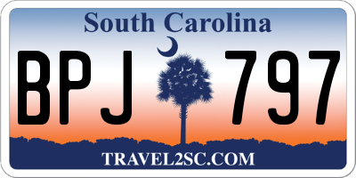 SC license plate BPJ797