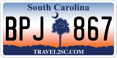 SC license plate BPJ867