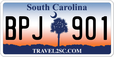 SC license plate BPJ901