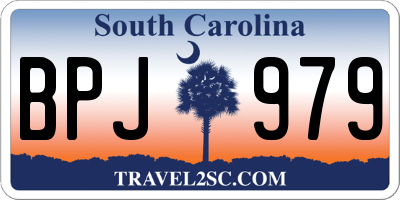 SC license plate BPJ979