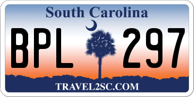 SC license plate BPL297