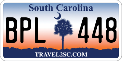 SC license plate BPL448