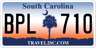 SC license plate BPL710