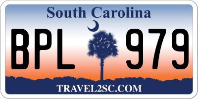 SC license plate BPL979