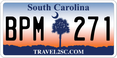 SC license plate BPM271