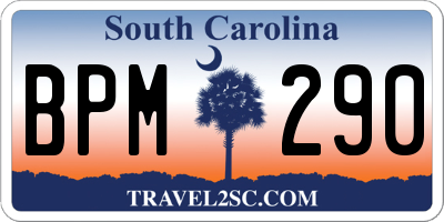 SC license plate BPM290