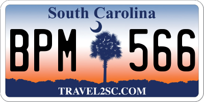 SC license plate BPM566