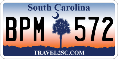 SC license plate BPM572