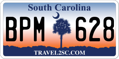 SC license plate BPM628
