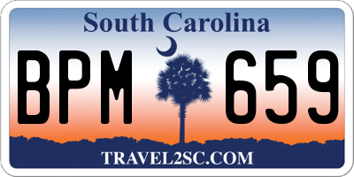 SC license plate BPM659