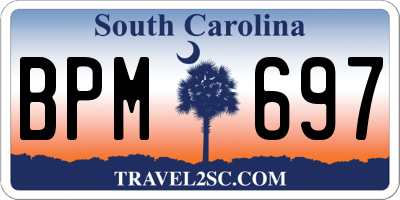 SC license plate BPM697