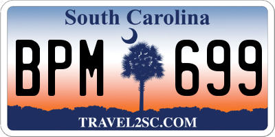 SC license plate BPM699
