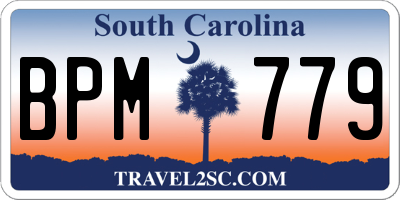 SC license plate BPM779