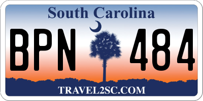 SC license plate BPN484