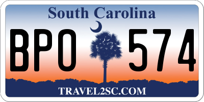 SC license plate BPO574