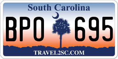 SC license plate BPO695