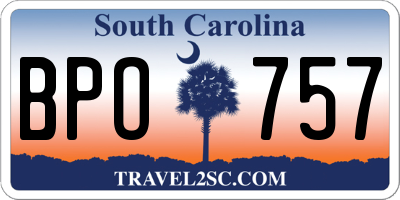 SC license plate BPO757