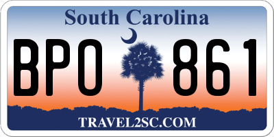 SC license plate BPO861