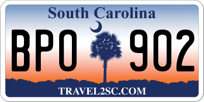 SC license plate BPO902
