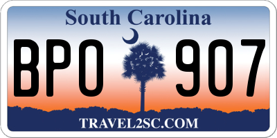 SC license plate BPO907