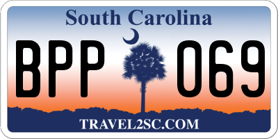 SC license plate BPP069