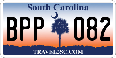 SC license plate BPP082