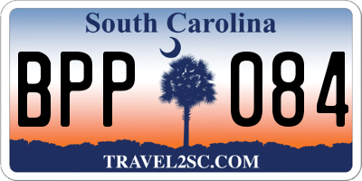 SC license plate BPP084