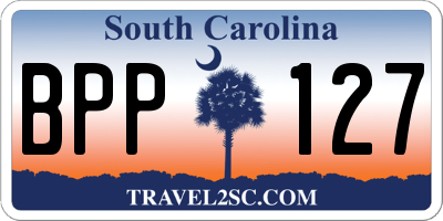 SC license plate BPP127