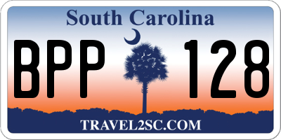 SC license plate BPP128