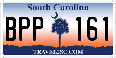 SC license plate BPP161