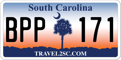 SC license plate BPP171