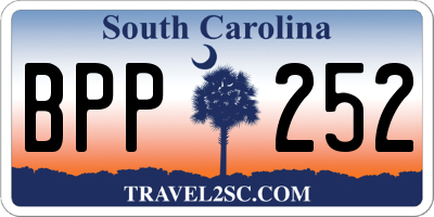 SC license plate BPP252