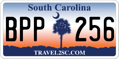SC license plate BPP256