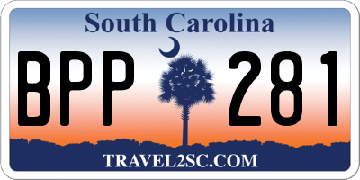 SC license plate BPP281