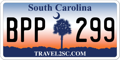 SC license plate BPP299