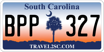 SC license plate BPP327