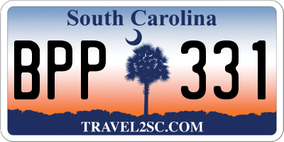 SC license plate BPP331