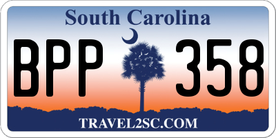 SC license plate BPP358