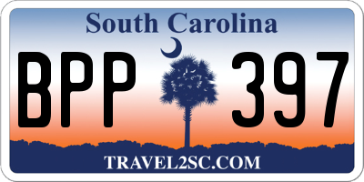 SC license plate BPP397