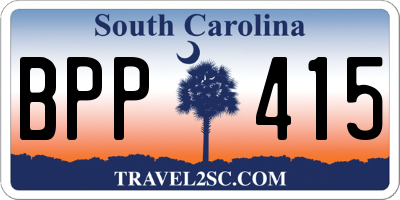 SC license plate BPP415