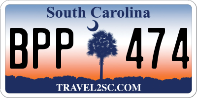 SC license plate BPP474
