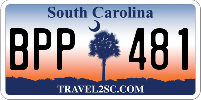 SC license plate BPP481