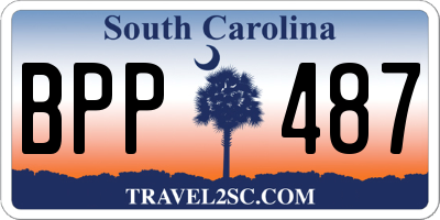 SC license plate BPP487