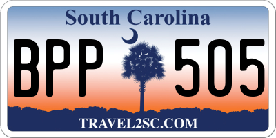 SC license plate BPP505