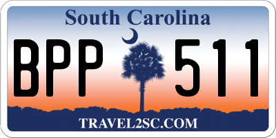 SC license plate BPP511