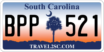 SC license plate BPP521