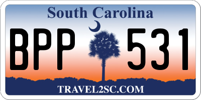 SC license plate BPP531