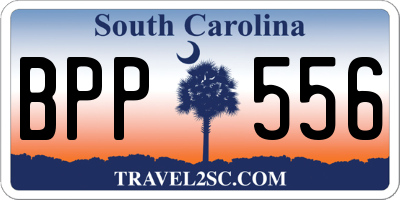 SC license plate BPP556
